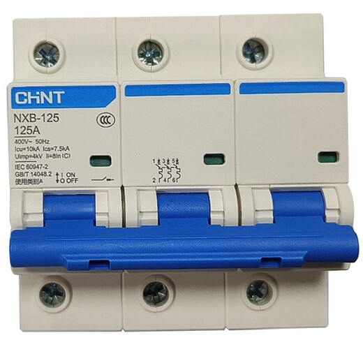 正泰（CHNT）正泰NXB-125大电流空气开关3p断路器大功率80A100a125安小型总闸 NXB-125 3P 100A