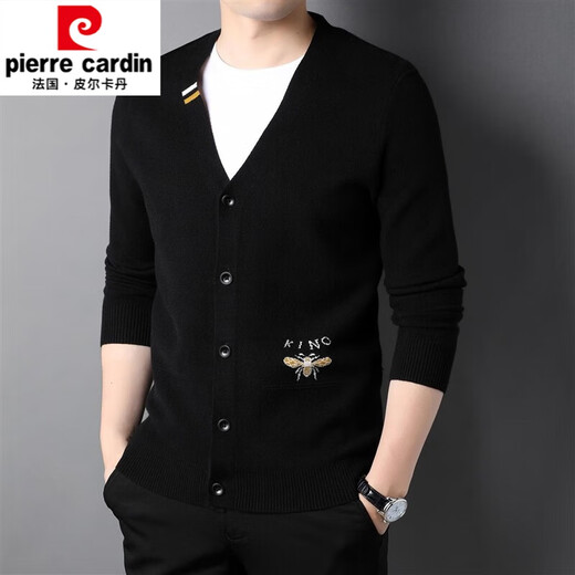 Pierre Cardin (Pierre Cardin) Hair V-Neck Cardigan Men's Automne NOUVEAU PULAT TRICHÉE HIVER Moyen d'âge moyen et âgé de papa de coiffure pour hommes Green 180 / 92A2XL Recommandé 155-170Jin [Jin est égal à 0,5 kg]