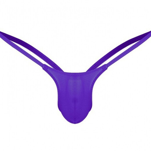 Guiruo Men's Sexy Underwear Sexy Men's T-Pants T-Pants Temptation Silk Briefs Double T-Pants M Pink