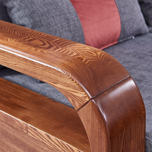 
Guangming Furniture Solid Wood Sofa Corner Sofa Combination Sofa Removable Washable Shuiquliu Sofa Modern Chinese Sofa 3884A Set One: Two-person seat + Imperial Concubine Couch