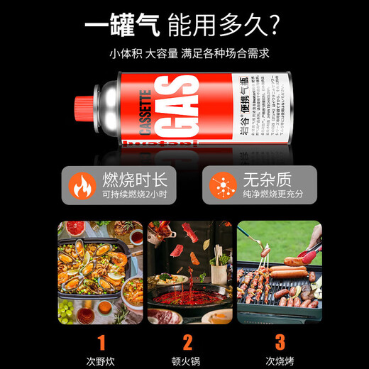 Iwatani cassette stove gas tank gas coal gas portable gas bottle 250g card magnetic stove spray gas butane tank safety and explosion-proof original 250g*4+ storage bag