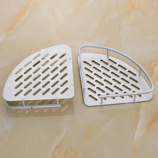 BEISi bathroom storage rack space aluminum single layer corner rack bathroom tripod storage rack wall hanging shelf matte double layer tripod