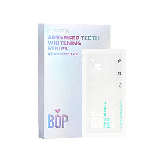 bop牙贴酵素锁白洁白牙齿黄牙烟渍波普专研牙贴一盒七对14贴装 #椰椰清香一盒