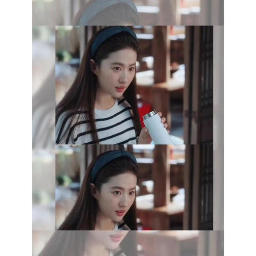 Dawn Panda Liu Yifei's same style retro denim blue hairband for women French versatile high skull hair bundle wide-brimmed headband face wash headwear Liu Yifei's same style hairband