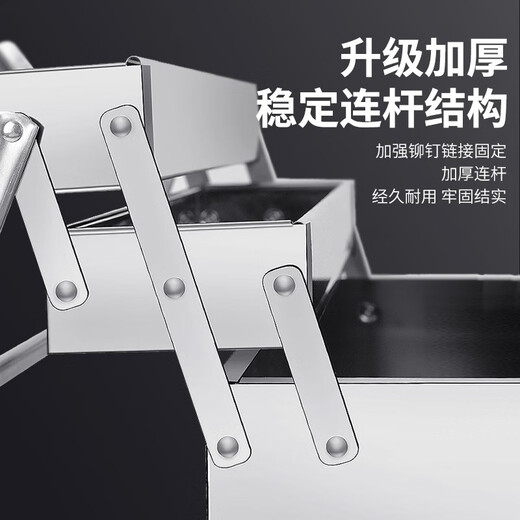 MYTEC stainless steel tool box three-layer folding storage box multi-functional industrial-grade suitcase electrician hardware storage box three-layer stainless steel tool box 530mm + password lock