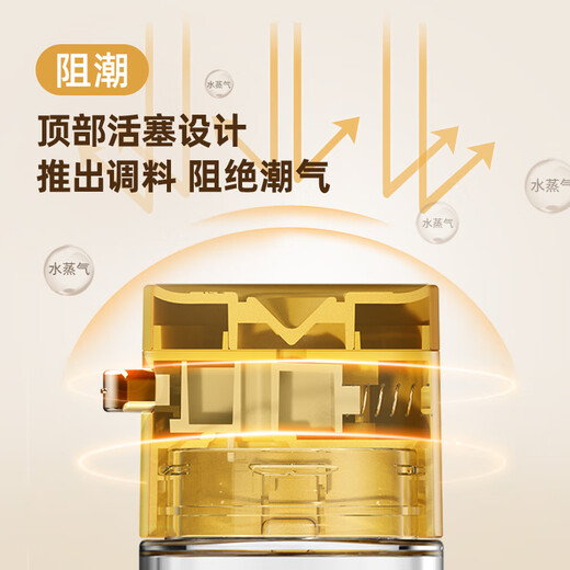 WCZ German quantitative seasoning jar kitchen seasoning box salt bottle household sealed moisture-proof salt jar MSG salt seasoning 3-pack three-color set 3-piece set 180ml