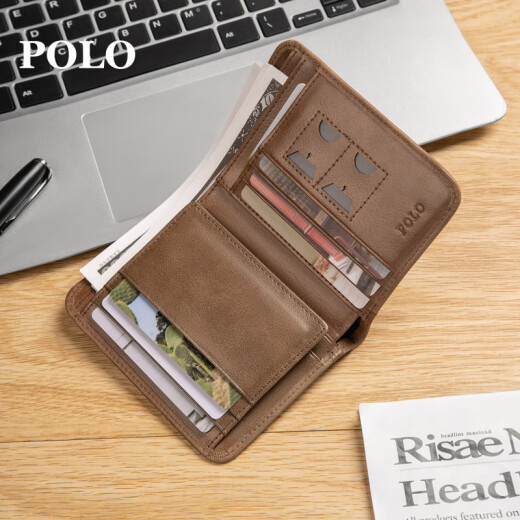 Polo billetera capa para hombres capas de masa de vaca