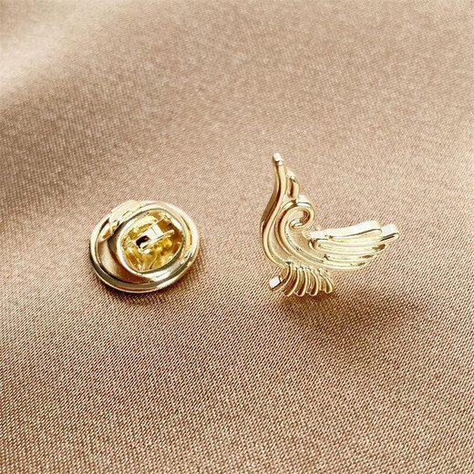 Tianqi Century Gold Store-insignia de negocios para hombre, Pin de cuello para traje, broche pequeño y exquisito con Mini logotipo de gama alta, pájaro dorado