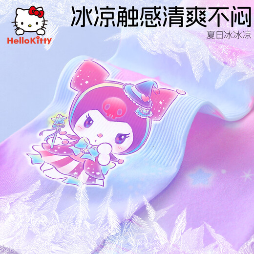 Hello Kitty Kuromi Ice Sleeves Sunscreen Children Girls Sunscreen Sleeves Baby Arm Guards Sleeves Girls Ice Silk Sleeves Summer Sunscreen Breathable - Kuromi Purple 2 Pairs