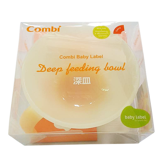 康贝（Combi） 康贝婴儿餐具辅食训练碗 宝宝碗防滑 茶饭碗 深口型 260ML 橙色 橙色