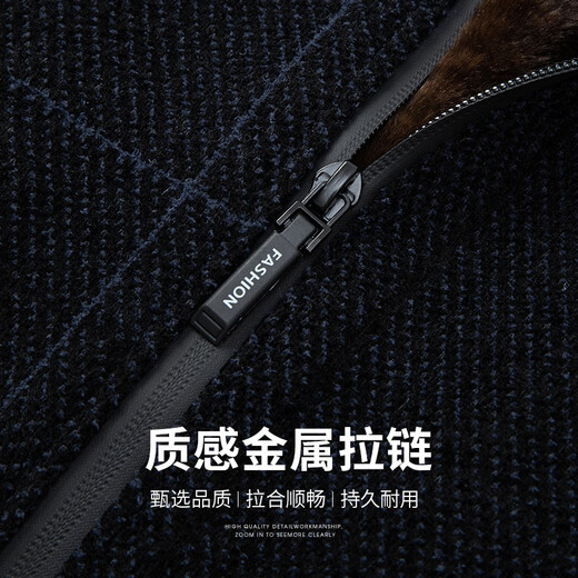 Baocai Sheep daddy chenille woolen coat men's autumn and winter velvet thickened cotton jacket middle-aged and elderly cotton-padded jackets