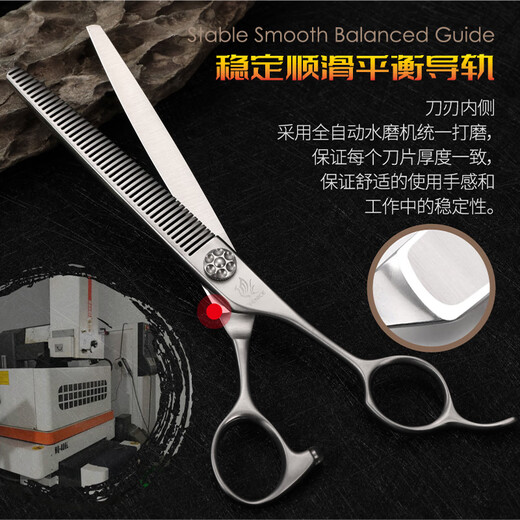 Black Bird Master Pet Scissors Professional Pet Grooming Scissors Set Straight Curved Scissors Fish Bone Scissors Dental Scissors Beautician Shop Tools BF 7.0 Inch Dental Scissors