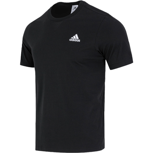 阿迪达斯（adidas） 男子运动套装 夏新款时尚短袖透气舒适t恤衫休闲短裤时尚两件套 经典黑/IC9282+IC1484 XL/185