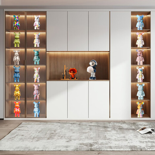 Yunya gewalttätiger Bären-Ornamente Showcase Showcase trendy Spielzeug Wohnzimmer Weinschrank Internet Promi Bären Ornamente Geburtstagsgeschenk 28 cm (sechsteiliger Set)