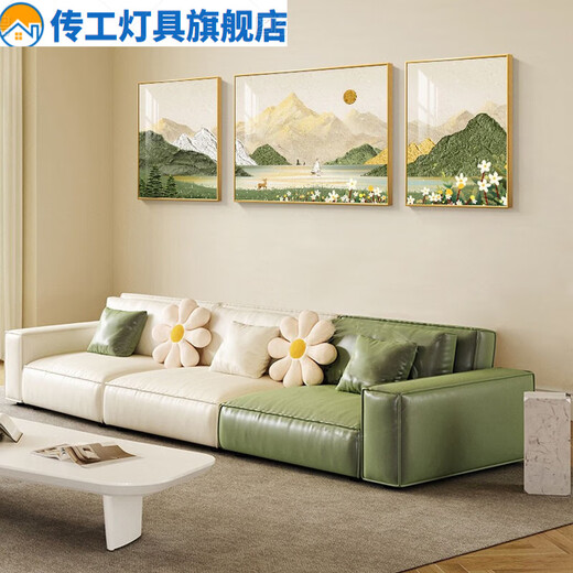 北欧原木风景山水画寓意好挂画沙发背景墙壁画 K12146 左右30*40中60*40油画布ps金框