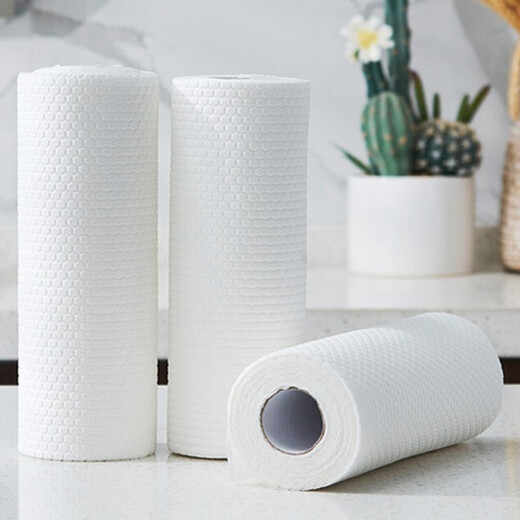 Miaoran disposable rags 20*20cm 3 rolls 120 pieces thickened lazy rags absorb water and oil kitchen paper towels dishcloths