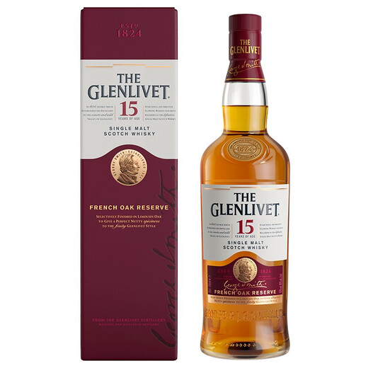 格兰威特（ThE GLENLIVET）15年 陈酿  苏格兰 单一麦芽 威士忌 洋酒 700ml  
