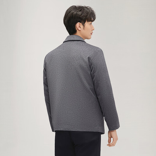 Qipai high-end series down jacket men's spring and summer new style detachable liner one-piece, two-wear lapel jacket 0310 dark gray L (175)