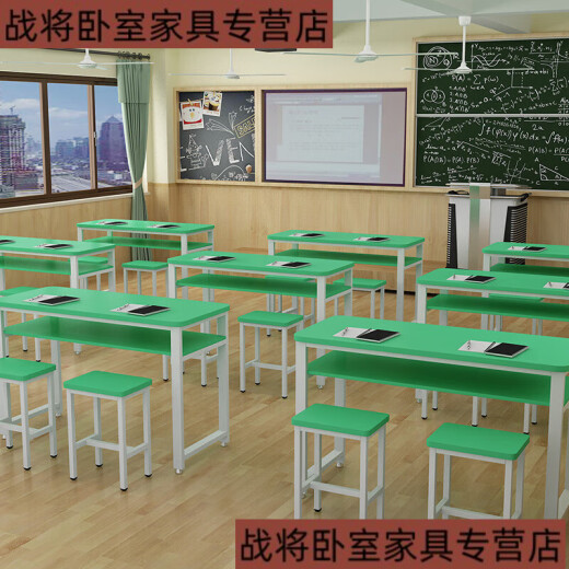 Yuanyile (yuanyile) school tutoring class primary and secondary school students desk and chair combination training table manufacturer direct sales single and double household student desk double-layer length 80*width 40*height 75 reinforced color