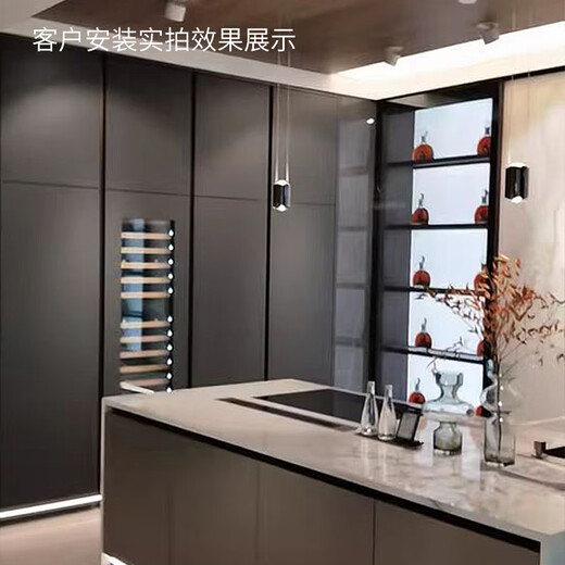 EREMITE external door panel embedded red wine cabinet constant temperature wine cabinet cold drink tea refrigerator frost-free air-cooled cold drink tea cabinet fresh cabinet Embraco frequency conversion embedded wine cabinet dual temperature/external door/voice-controlled electric door opening 101 bottles