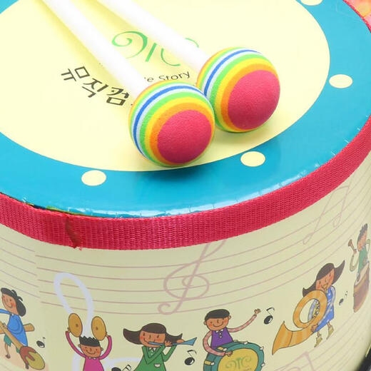 Beimuhui infant early education music toy Orff musical instrument percussion drum children's intellectual toy 1-2-3-4 years old Korean version percussion drum (including 2 hammers)