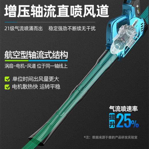 Deyun Blower Industrial Lithium Batterie Ladehaartrockner Rußgebläse Hochleistungsstaubentfernung Werkzeug Elektrische Farm Werkzeug Deyun-Longyin Sturmpistole 688 VF Zwei elektrische Ladung