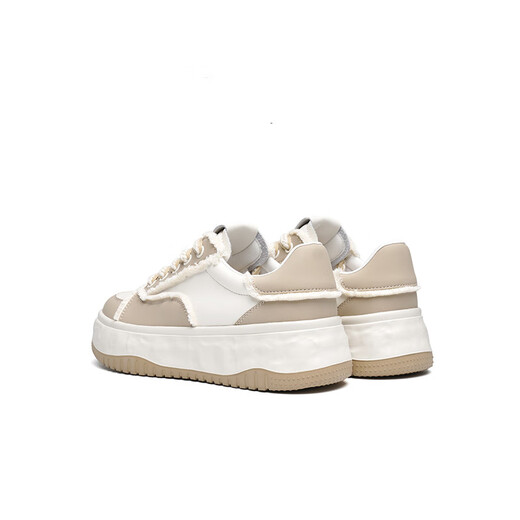 Rote Dragonfly Dicke Sohle Brettschuhe Frauen neue Kontrastfarbe Retro Sports Schuhe Strick College Löste Schuhe WTB13579 Aprikosenfarbe 37 37