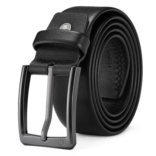 Goldlion Belt Men's Pin Buckle Belt First Layer Cowhide Business Fashion Trouser Belt Gift Box New Year's Birthday Gift