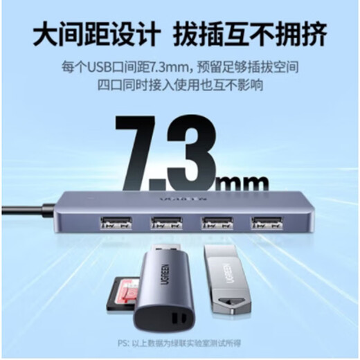 
Green Connector USB3.0 4-port split connector-with wires 2 meters 15919