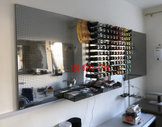 Thickened 304 stainless steel perforated board baking storage rack custom square hole hardware tool hanging board wall organizer 304 square hole 48*98 cm 1.0MM thick