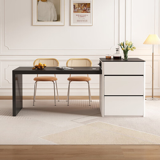 Pashaman Dining Table Rock Slab Island Dining Table Integrated Open Kitchen Small Apartment Telescopic Dining Table and Chair Combination Advanced 1745y Caterpillar Dining Chair 4 (1047p) 12 mm M Rock Panel Rock