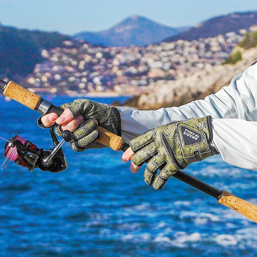 Amadeus Degora Fishing Gloves Men's Summer Special Lua Dew Three-Finger Sunscreen Gloves Anti-thorn Sea Fishing Fly Knock Sparkling Yellow M