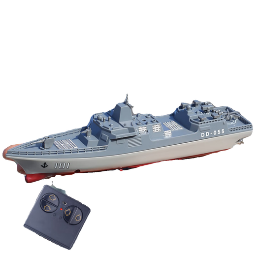 Jingtao 055 Destremer Direte Control Ship Warship Aircrier Carrier Waters Mids's Model Модель модели модели силовой серебро модель Официальный стандарт + отвертка + батарея дистанционного управления