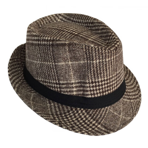 Fresh Show Hut Männer und Frauen Frühlings- und Herbst Winter Woll Jazz Hut Britische Toper vielseitiger koreanischer Performance Hut Winter Männer Khaki M (56-58 cm)
