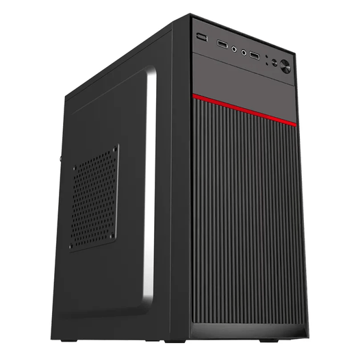 Mingsu Jizhi Titan PRO Caja de computadora Fuente de alimentación para juegos (lateral transparente/compatible con ATX/caja de PC para juegos de cuerpo ancho/compatible con tarjeta gráfica larga/línea trasera) Opportunity 003 Mini-Negro