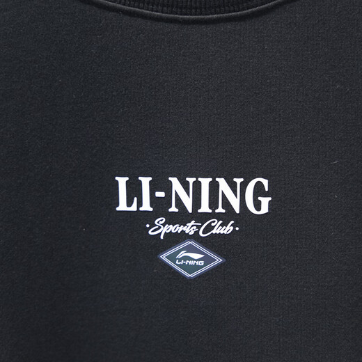 Li Ning sweatshirt men's 2024 new sport trend series plush warm pullover top AWDU679 AWDU679-3 black L