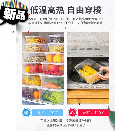 Cangsu-Lebensmittelbox, Kunststoff-Aufbewahrungsbox mit Deckel, Crisper-Box, kommerzielle rechteckige Kühlschrank-Spezialbox, großes Fassungsvermögen, keine Schnallendichtung, Modell 9901, 50 x 35 x 16 cm