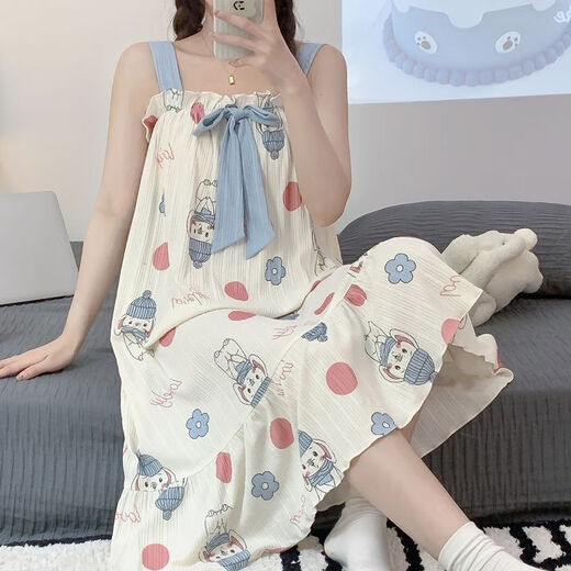 Clolv kuss ck 100% reines Baumwollsoshalt Nachthemd für Frauen im Sommer süße und süße Studenten Pyjamas für Frauen in Stil Home Kleidung rein Baumwolle 834 2xl empfohlen 140-160jin [Jin gleich 0,5 kg]