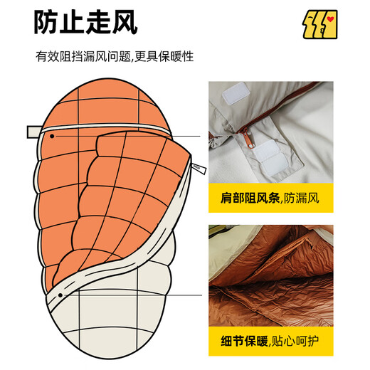 TANXIANZHE Explorer Down Sleeping Bag Adult Outdoor Indoor Autumn and Winter Widened and Thickened Warm Camping Down Sleeping Bag