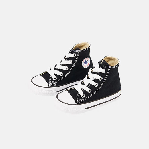 Converse children's shoes children's canvas shoes infants and children's shoes classic high-top canvas shoes black 25-