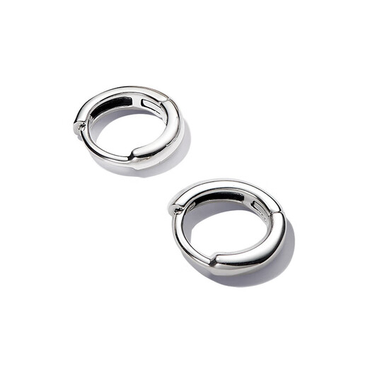 PANDORA 18mm string earrings in 925 silver, high-end, simple and fashionable, can be paired with light luxury birthday gifts for your girlfriend