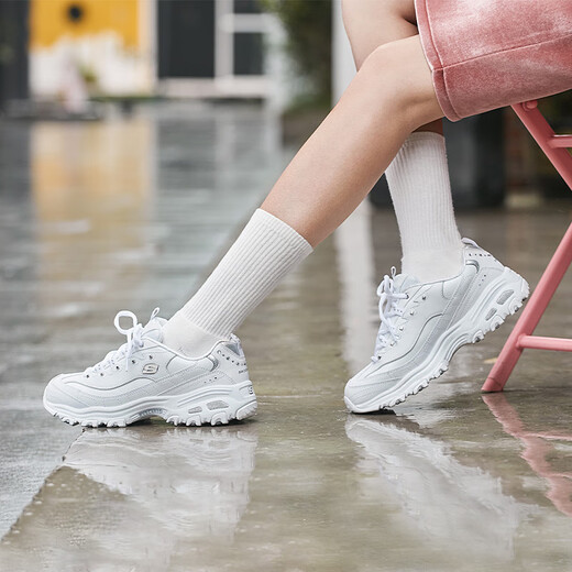 斯凯奇（Skechers）outlets老爹鞋女鞋经典黑白熊猫鞋个性蛇纹厚底运动鞋 11979-黑色/金色/BKGD 35 参考脚长220mm