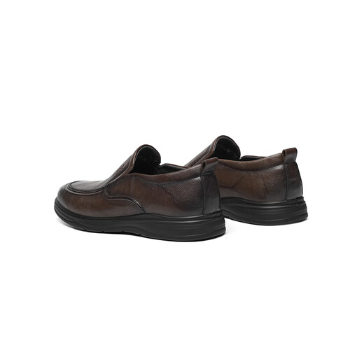 Red Dragonfly Casual Leather Shoes 2025 Spring New Men's Onuine Leather Shoes Business Middle-Aged и пожилые туфли Daddy WTA15051 Brown 42