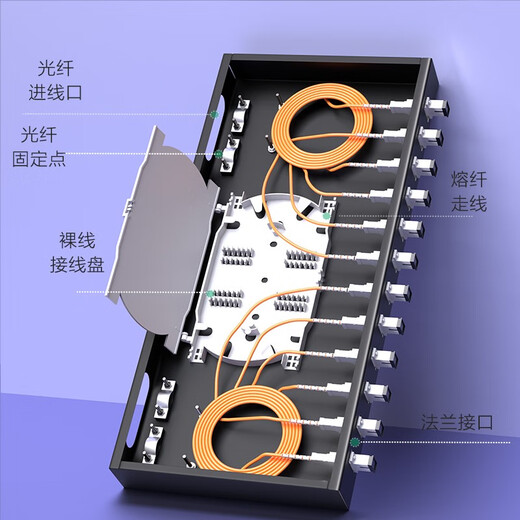 Hainii FcScstlc12-Port 24-Port-Faseranschlussbox 1U Rack Typ Ein-Mode-Multimode-Multi-Mode-12-Kern-Schweißverkabelungskabel-Kabel-Kabel-Kabel-Kabel-Kabel-Kabel-Kabel-TELECOM-TELECOM GRADEd Dicktails LC24-Core-Multi-Mode 10 Gigabit OM3 Vollgestützt Panztail Flange 1u Rack-Rack-Typ