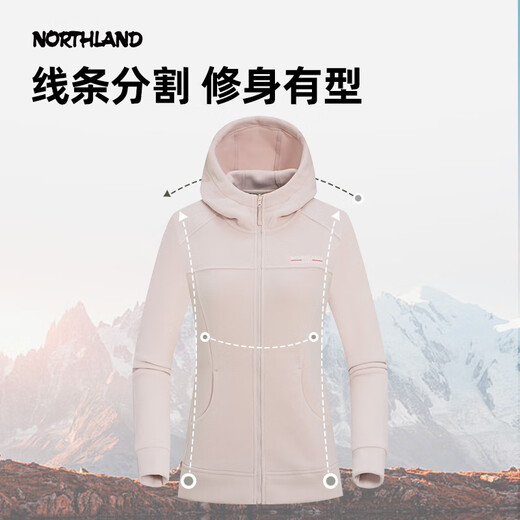 Veste en toison noshilan pour les femmes en chauffage antistatique au printemps et en été et en extérieur chaud de randonnée de randonnée cardigan nftet2691s Cherry Rose 160