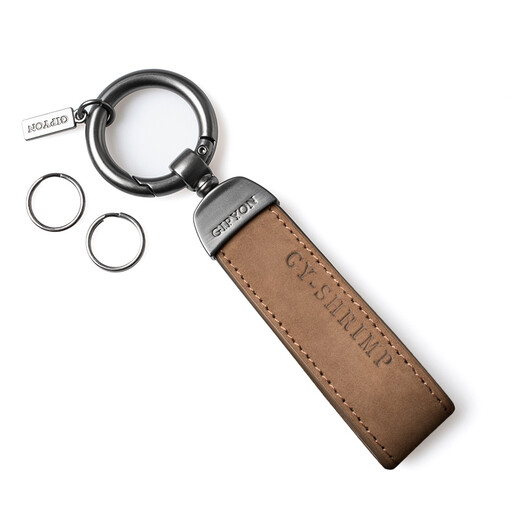 Meizao Top-Layer Cowide Car Schlüsselbund Echtes Lederanhänger High-End-Schlüsselbund Ring Ring Kreative personalisierte Männer und Frauen Leder Lanyard Schwarz [Top-Layer Cowide Keychain]