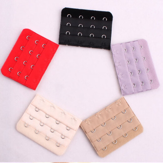 Miao Zhan small four-breasted bra back button connection extension bra back 4-button adjustment hook buckle narrow extension with hook gray middle four-button (buckle distance 1.5cm)