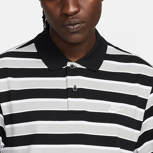 NIKE/Nike Spring Men's Lapel Striped Sport Short Sleeve FN3897-010 L