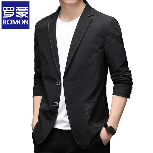 Luo Meng high-end seamless suit men's casual suit spring, autumn and winter coat non-iron woolen coat warm business AE8322 style khaki-style regular XL 180/96A 140-160Jin Jin equals 0.5 kg