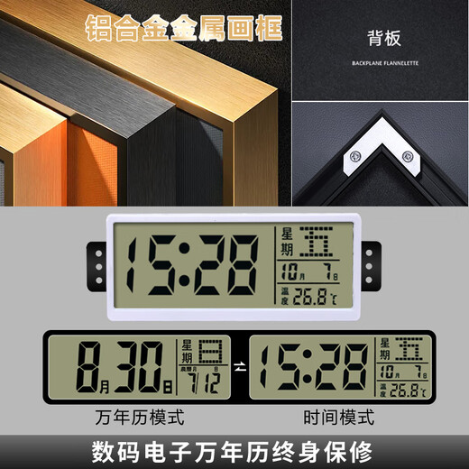 Fandianna calendario perpetuo Caja de medidor eléctrico Pintura decorativa con relojes sin cuadro de distribución de perforación Moderna pintura colgante de reloj de reloj simple